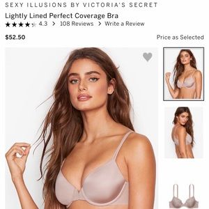 VS Lightly Lined Perfect Coverage Bra NWT